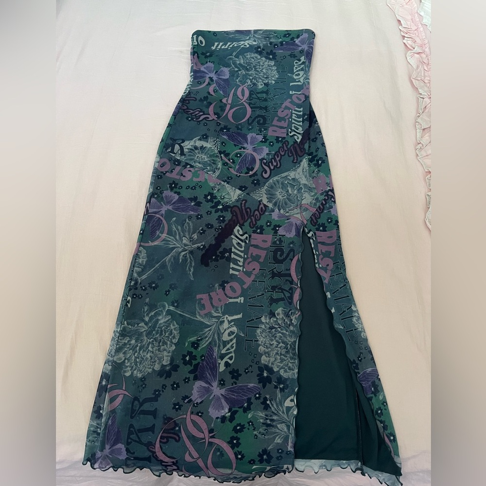COPY - Urban Outfitters Floral Graphic Maxi Dress
